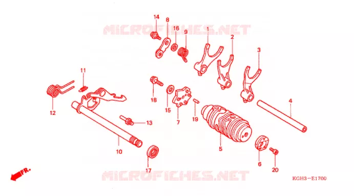 TAMBOR CAMBIOS ENGRANAJE Honda MOTO 125 SONIC 2005  FS125M5