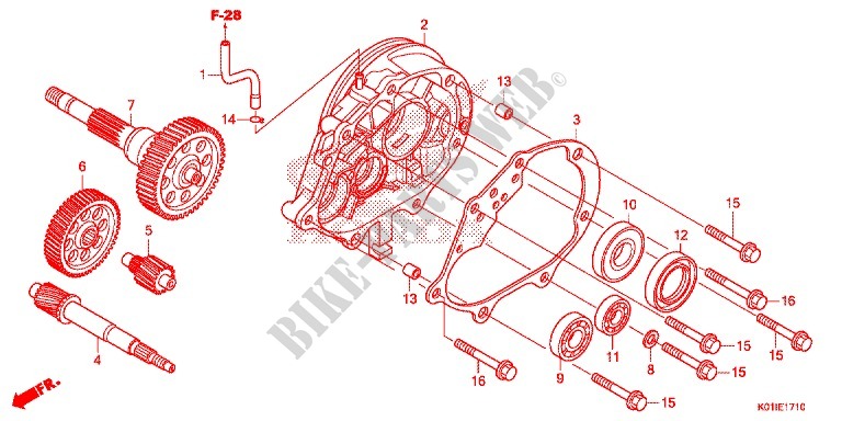 TRANSMISION para Honda SH 125 ABS D TOP CASE 2014