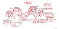 ETIQUETA DE PRECAUCION(1) para Honda FOURTRAX 420 RANCHER 2X4 BASE 2014