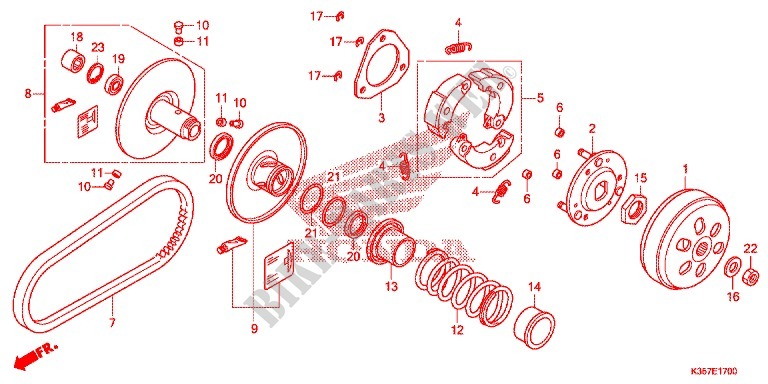 SUPERFICIE DE IMPULSION para Honda PCX 125 2015