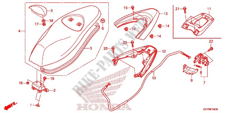 ASIENTO SIMPLE(2) para Honda PCX 150 2013