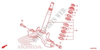 VASTAGO DE DIRECCION/PUENTE SUPERIOR para Honda PCX 150 WHITE, RED SEAT 2014