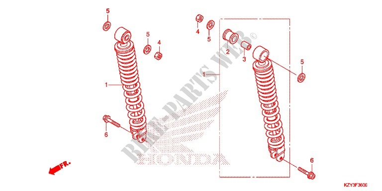 ALMOHADILLA TRASERA(2) para Honda PCX 150 2014