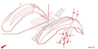 GUARDABARROS DELANTERO para Honda XR 125 L Electric start + Kick start 2012