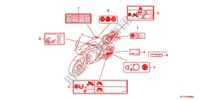 ETIQUETA DE PRECAUCION (SAUF KO, 2KO) para Honda CBR 125 2011