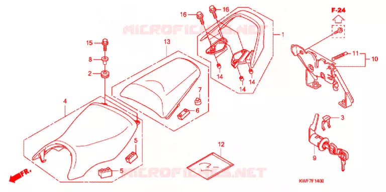 ASIENTO SIMPLE(2) Honda MOTO 125 CBF 2014  CBF125MD