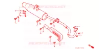 SILENCIADOR DE ESCAPE(2) para Honda TRX 300 FOURTRAX 4X4 1988