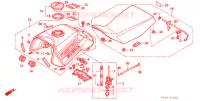 TANQUE DE COMBUSTIBLE/ASIENTO  para Honda TRX 300 FOURTRAX 4X4 1988