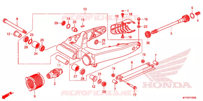 BRAZO DE OSCILACION/CAJA DE CADENA Honda MOTO 1300 VT 2016  VT1300CXAF