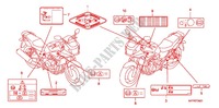 ETIQUETA DE PRECAUCION (CB1300SA) para Honda CB 1300 ABS, TETE DE FOURCHE 2012