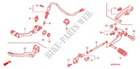 SOPORTE PRINCIPAL/PEDAL DE FRENO para Honda CB 1300 ABS, TETE DE FOURCHE 2012