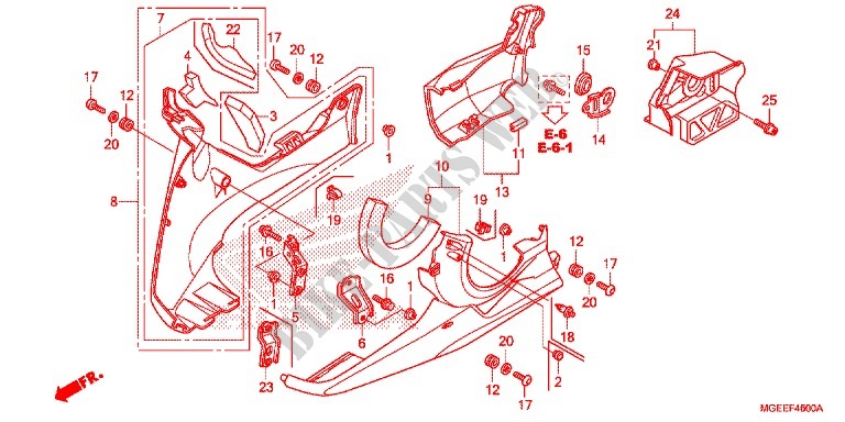 CAPO INFERIOR para Honda VFR 1200 F 2015