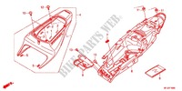 ASIENTO/CAPO TRASERO para Honda CBR 600 R ABS VERMELHO 2012
