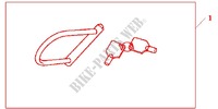 ANTIROBO TIPO  U  para Honda CBR 600 R ABS RED 2012