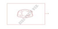 BASE RELOJES SIMIL CARBONO para Honda CBR 600 R ABS RED 2012