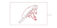 GUARDAB. DELANT. FIBRA CARB. para Honda CBR 600 R ABS RED 2012