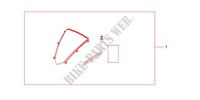 MANIJA DE DIRECCION/MANIJA CUBIERTA/WIND SCREEN para Honda CBR 600 R ABS RED 2012