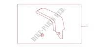 PROTEC.ESCAPE FIBRA CARB. para Honda CBR 600 R ABS RED 2012