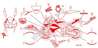 EMBLEMA/FLEJE (8) para Honda CBR 600 RR 2009