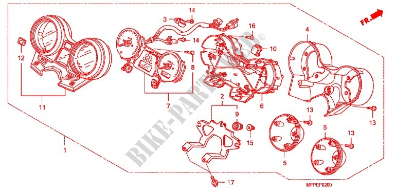 INDICADOR DE COMBINACION (CB1300A) para Honda CB 1300 SUPER FOUR ABS 2010