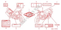 ETIQUETA DE PRECAUCION (CB1300/A/F/F1) para Honda CB 1300 ABS 2005
