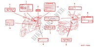 ETIQUETA DE PRECAUCION(1) para Honda SH 150 2008