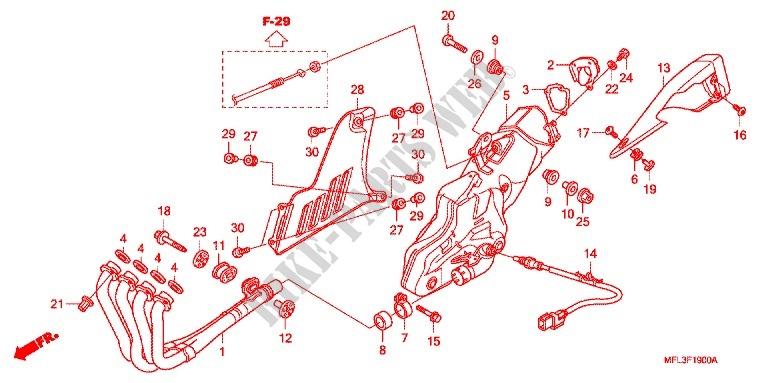 SILENCIADOR DE ESCAPE(2) para Honda CBR 1000 RR FIREBLADE 2009