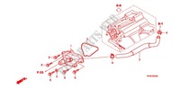 CUBIERTA DE BOMBA DE AGUA para Honda FOURTRAX 420 RANCHER 4X4 Manual Shift RED 2010