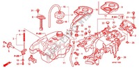TANQUE DE COMBUSTIBLE para Honda FOURTRAX 420 RANCHER 4X4 Manual Shift RED 2010