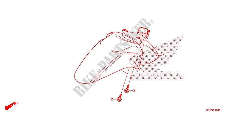 GUARDABARROS DELANTERO para Honda SH 125 ABS 2020