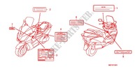 ETIQUETA DE PRECAUCION (FJS400D9/FJS400A) (1) para Honda SILVER WING 400 ABS 2009
