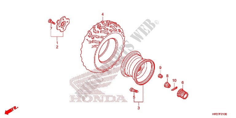 RUEDA TRASERA para Honda FOURTRAX 420 RANCHER 4X4 DCT EPS 2016
