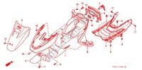 TAPAS DELANTERAS / CARENADO PROTECCIÓN PIERNAS (SZ50P/R/T) para Honda TACT 50 S front brake disk 1993