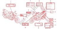 ETIQUETA DE PRECAUCION(1) para Honda CB 500 S 2000