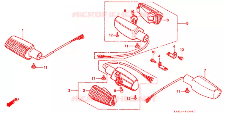 GUINO(2) Honda MOTO 250 VTR 2002  VTR250Y