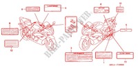 ETIQUETA DE PRECAUCION(1) para Honda CBR 1000 RR 2007