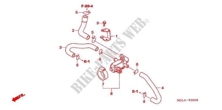 VALVULA DE CONTROL DE INYECCION DE AIRE (CBR1000RR'06,'07) para Honda CBR 1000 RR 2007