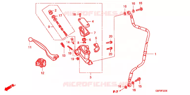 CILINDRO MAESTRO DE FRENO Honda MOTO 85 CR 2007  CR85R7