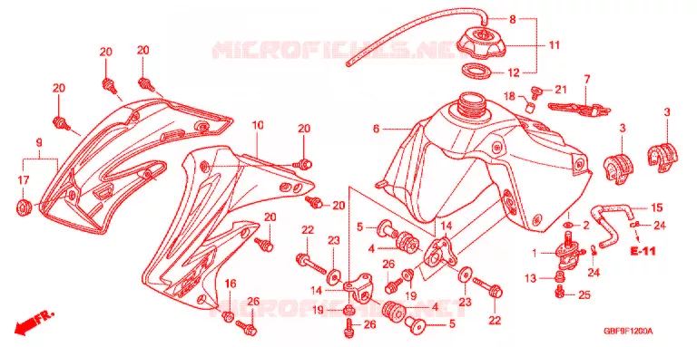TANQUE DE COMBUSTIBLE Honda MOTO 85 CR 2007  CR85R7