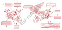 ETIQUETA DE PRECAUCION(1) para Honda CBR 1000 RR VICTORY RED 2011