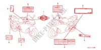ETIQUETA DE PRECAUCION(1) para Honda CBR 600 RR RED 2003