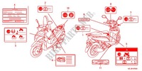 ETIQUETA DE PRECAUCION(1) para Honda VISION 110 2012