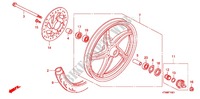 RUEDA DELANTERA (2) para Honda WAVE 125 X, Casted wheels, Electric start 2011