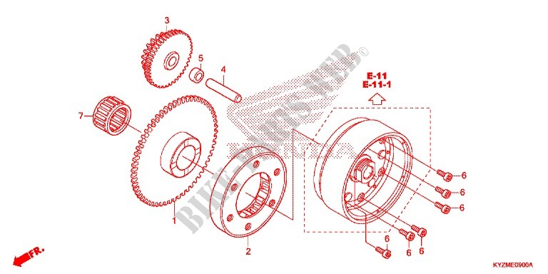 EMBRAGUE DE ARRANQUE  para Honda FUTURE 125 Casted wheels, Rear brake disk 2013