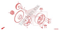 EMBRAGUE DE ARRANQUE  para Honda FUTURE 125 Casted wheels, Rear brake disk 2015