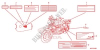 ETIQUETA DE PRECAUCION(1) para Honda CB 1100 ABS RED 2013