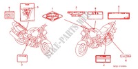 ETIQUETA DE PRECAUCION (CB1300/A/F/F1) para Honda CB 1300 SUPER FOUR TYPE 3 2005