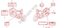 ETIQUETA DE PRECAUCION(1) para Honda CB X4 1300 LD 2003