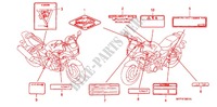 ETIQUETA DE PRECAUCION  para Honda CB 1300 SUPER BOL DOR TYPE 2 2009