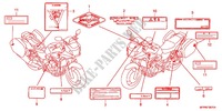 ETIQUETA DE PRECAUCION (CB1300S/SA/TA) para Honda CB 1300 SUPER BOL DOR BLACK RIMS 2010